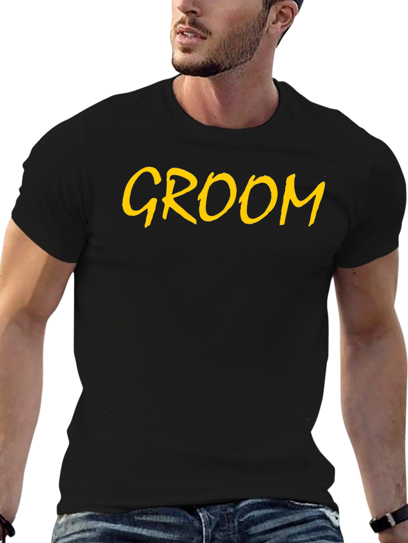 Black Groom Crew Tee - Wedding Party view 6