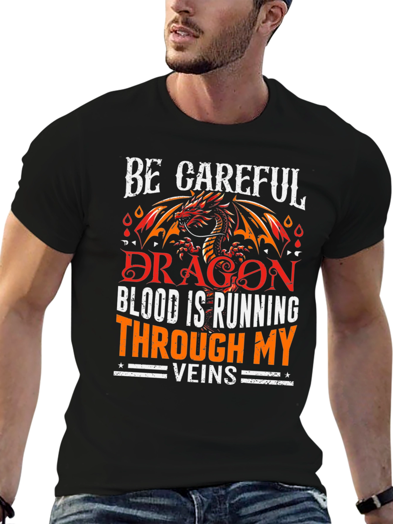 Black Dragon Blood Graphic T-Shirt view 6