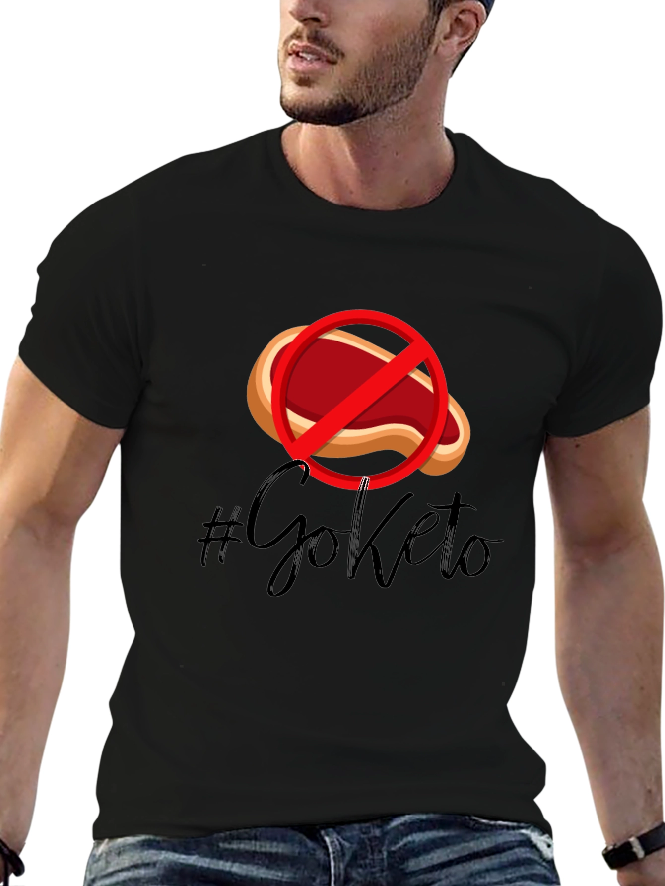 Go Keto T-Shirt - No Meat Diet Tee - 6