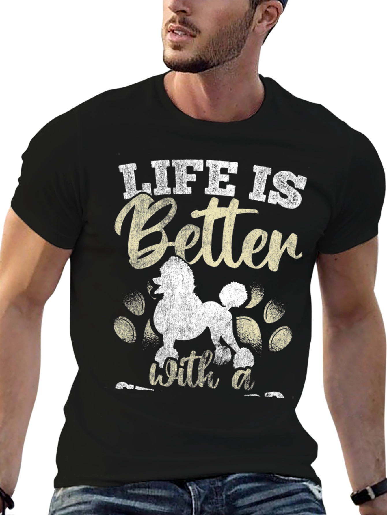 Black Life is Better with a Poodle T-Shirt view 6