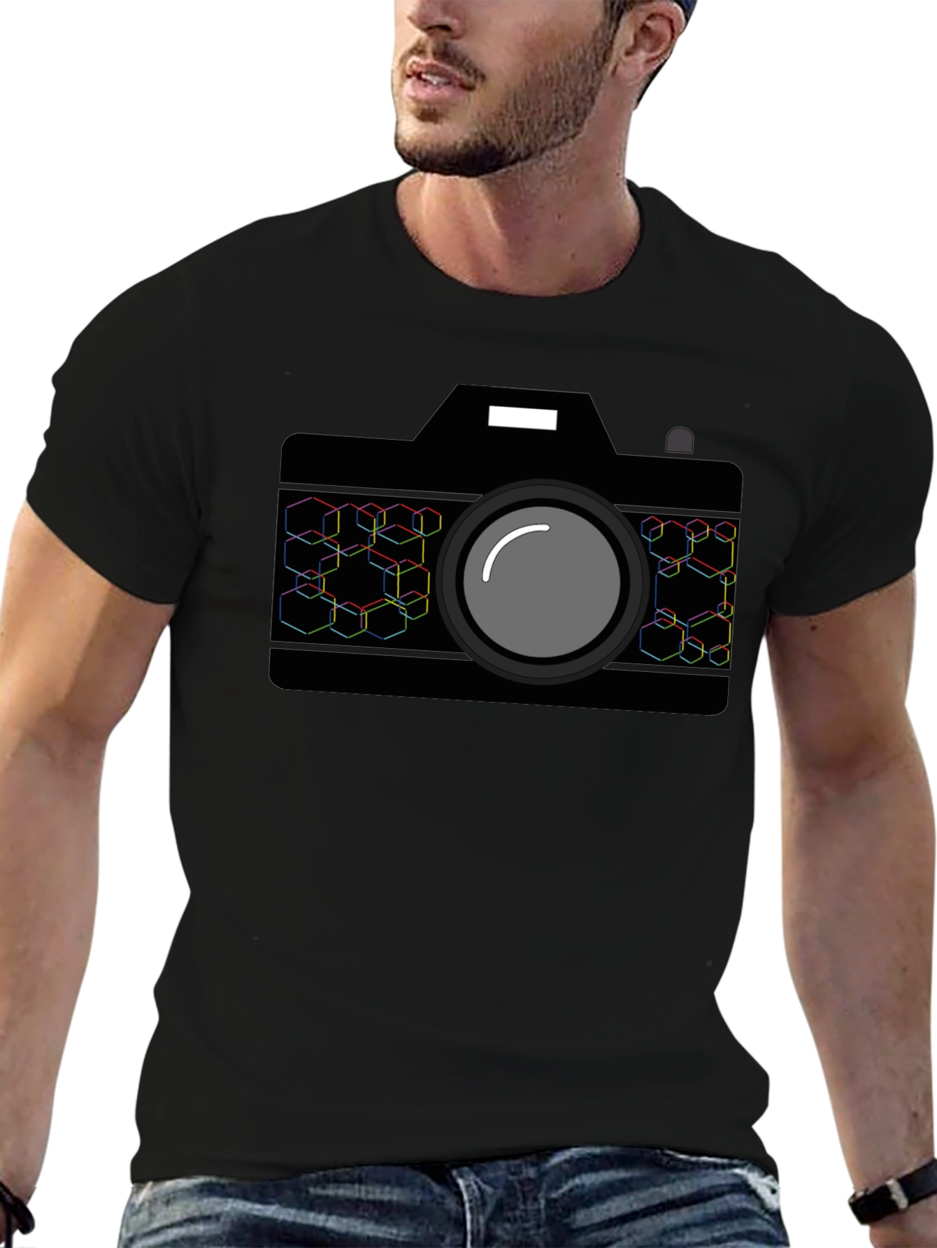 Black Camera Graphic Tee - Black view 6