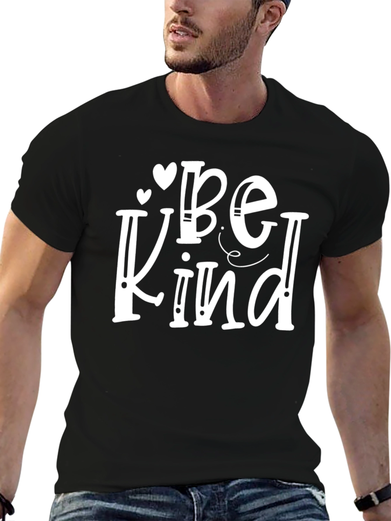 Black Be Kind Graphic Tee - Stylish Unisex T-Shirt view 6
