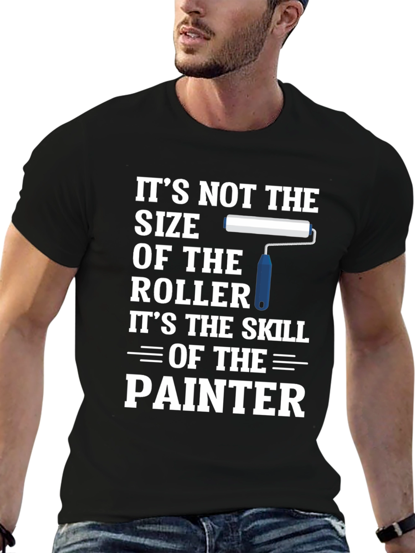 Black Painter Skill T-Shirt - Funny Painter Gift view 6