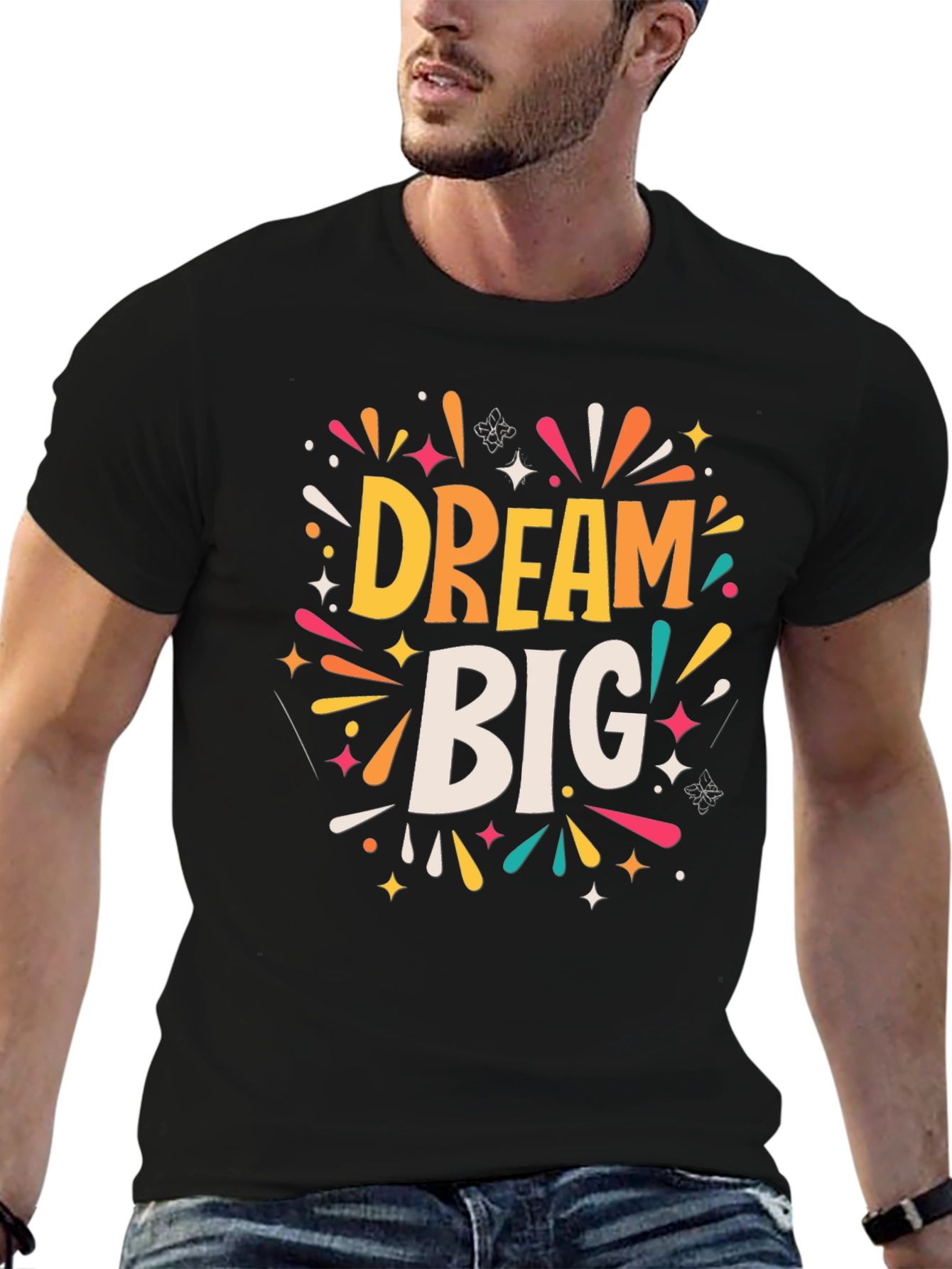 Black Dream Big Graphic Tee view 6