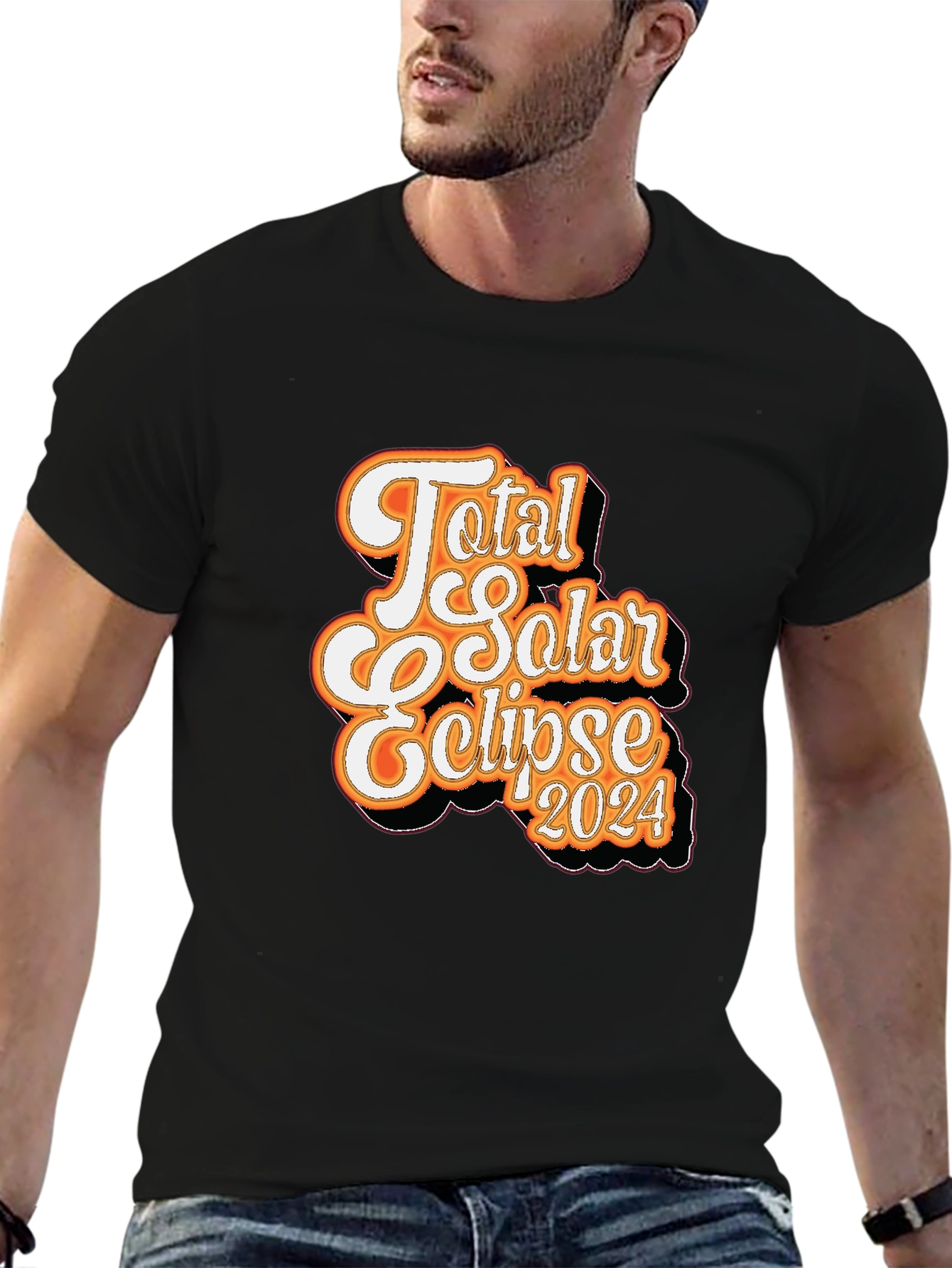 Black Total Solar Eclipse 2024 T-Shirt view 6
