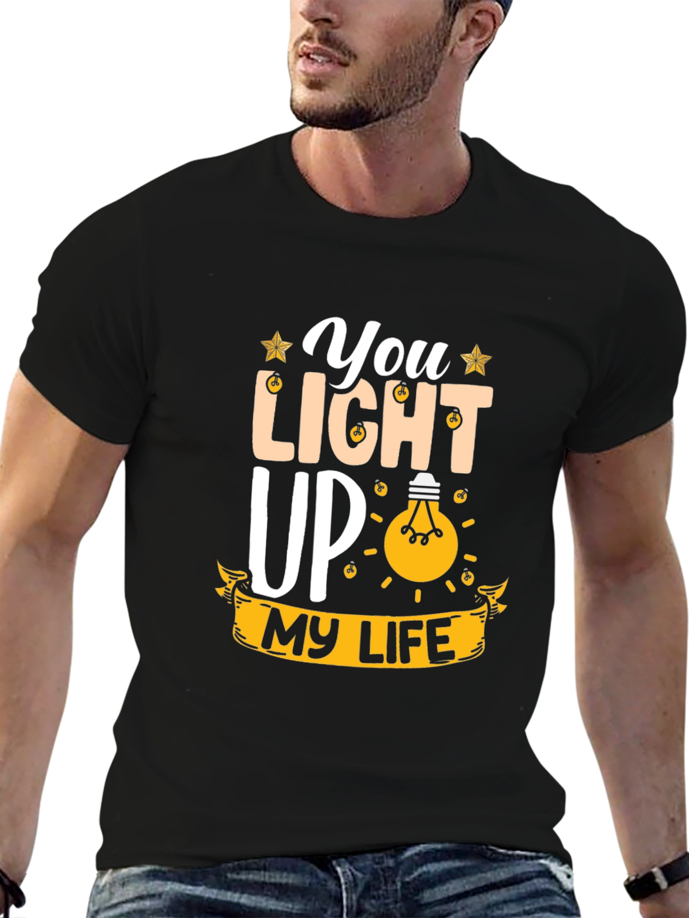 Black You Light Up My Life Graphic Tee view 6