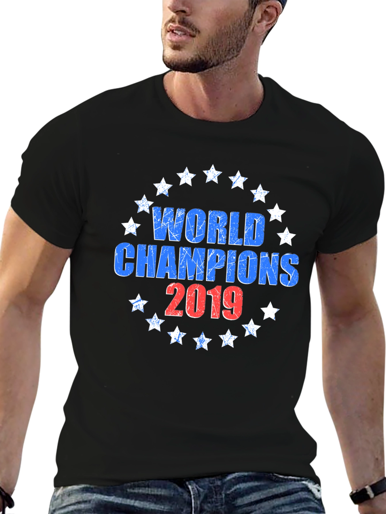 Black World Champions 2019 Graphic Tee view 6