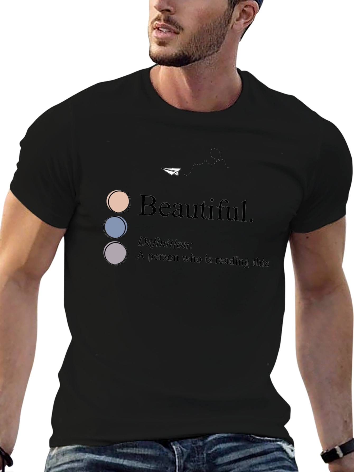 Black Beautiful Definition Graphic Tee - Unique & Stylish view 6