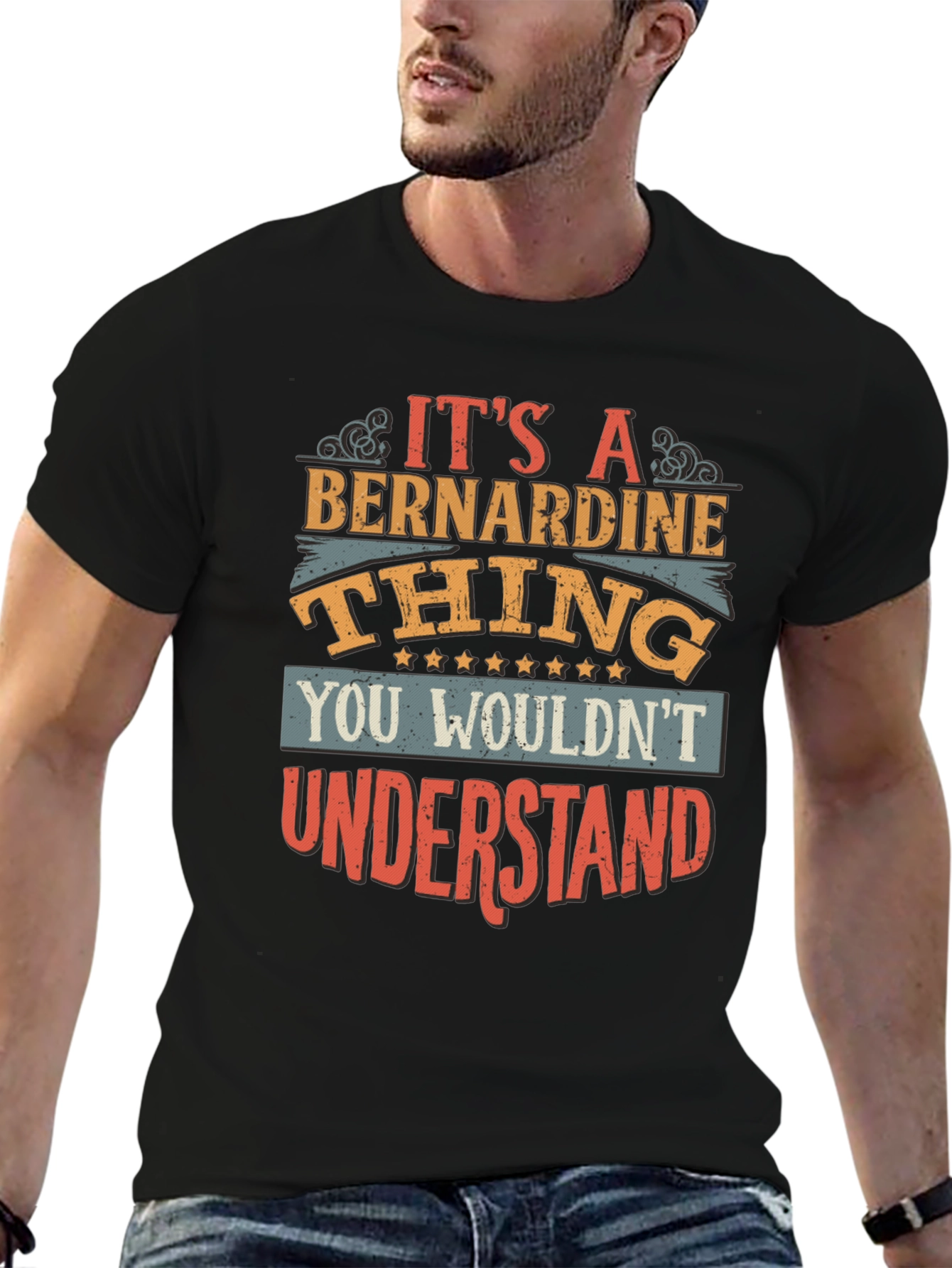 Black It's a Bernardine Thing T-Shirt view 6