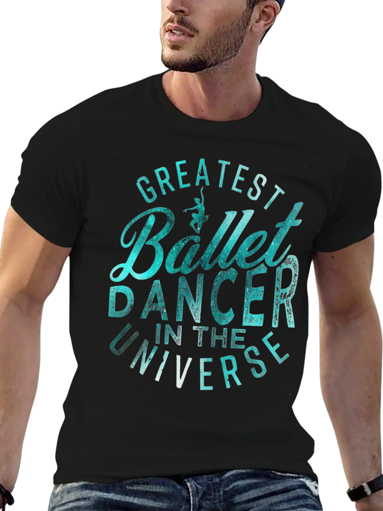 Black Greatest Ballet Dancer Universe Graphic T-Shirt view 6