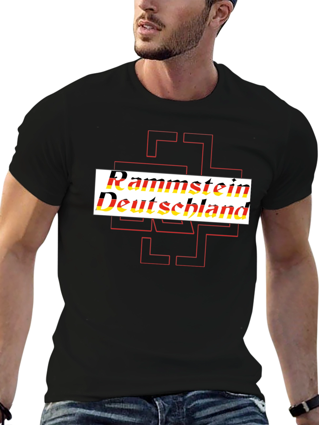 Black Rammstein Deutschland Black T-Shirt view 6