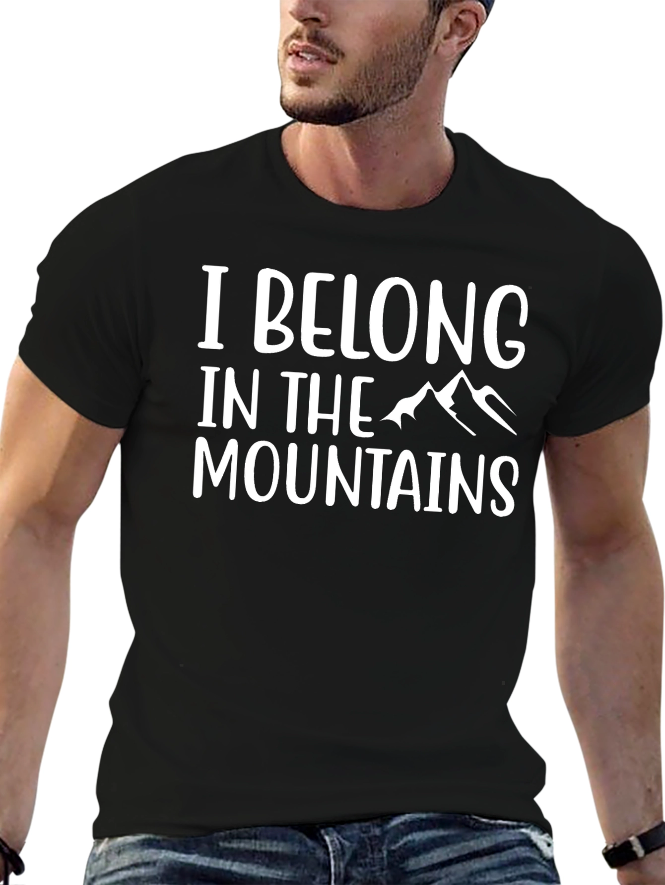 Black I Belong in the Mountains Black Tee view 6
