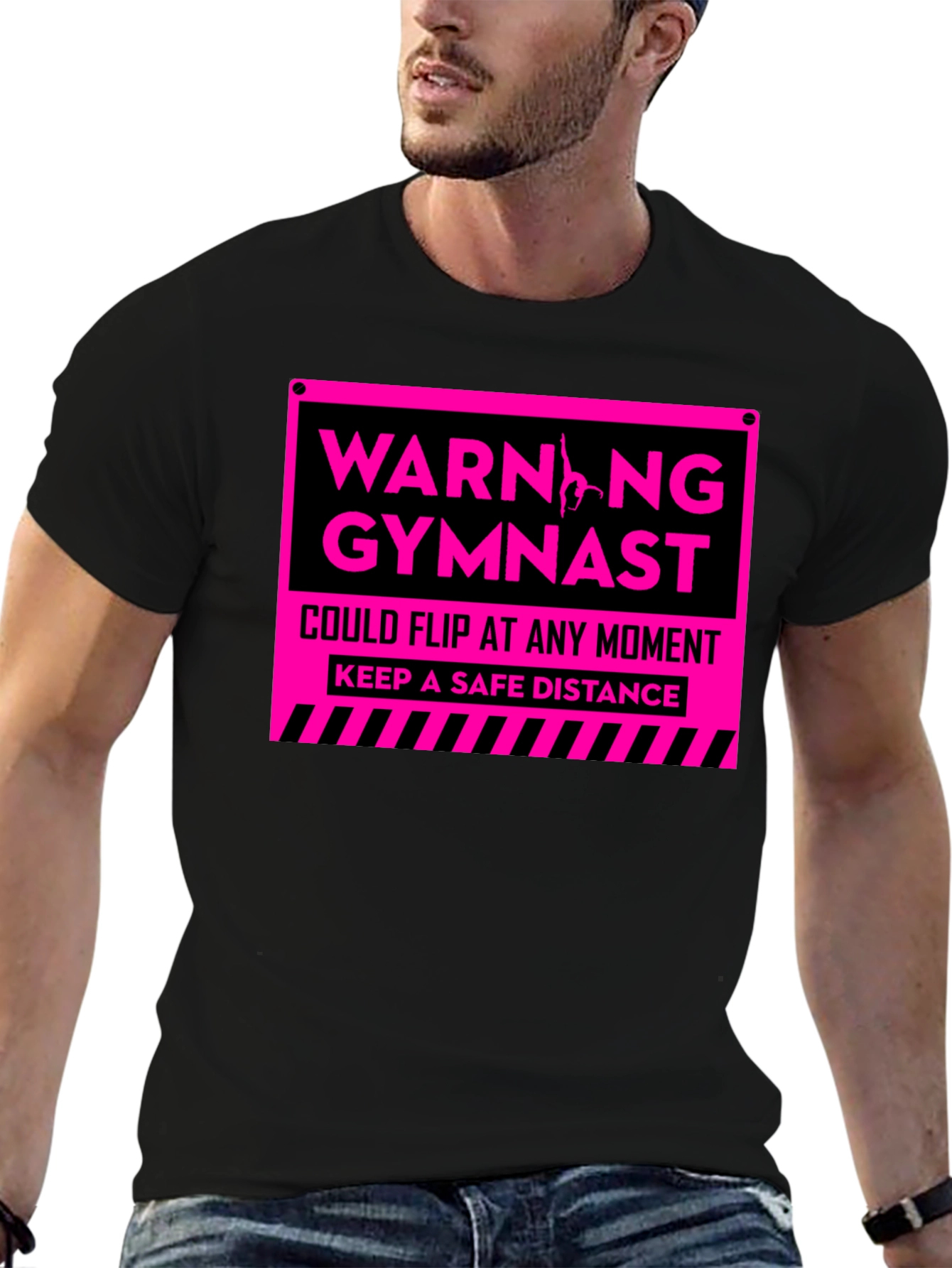 Warning Gymnast T-Shirt - Keep a Safe Distance - 6