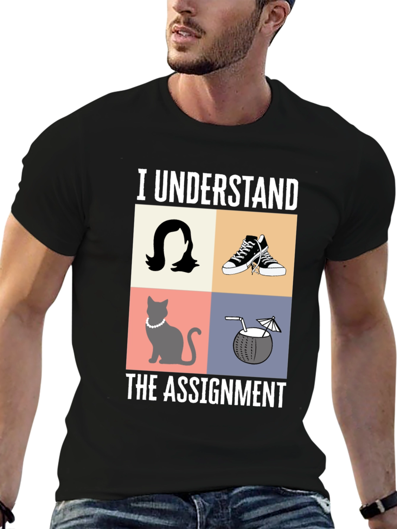 Black I Understand the Assignment Graphic T-Shirt view 6