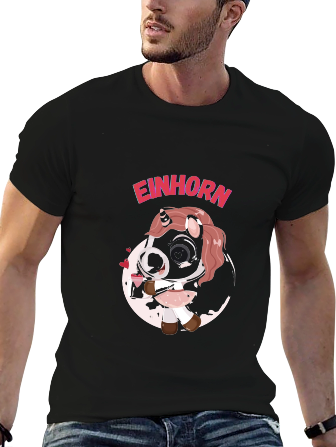 Einhorn Kawaii Unicorn T-Shirt - Black - 6