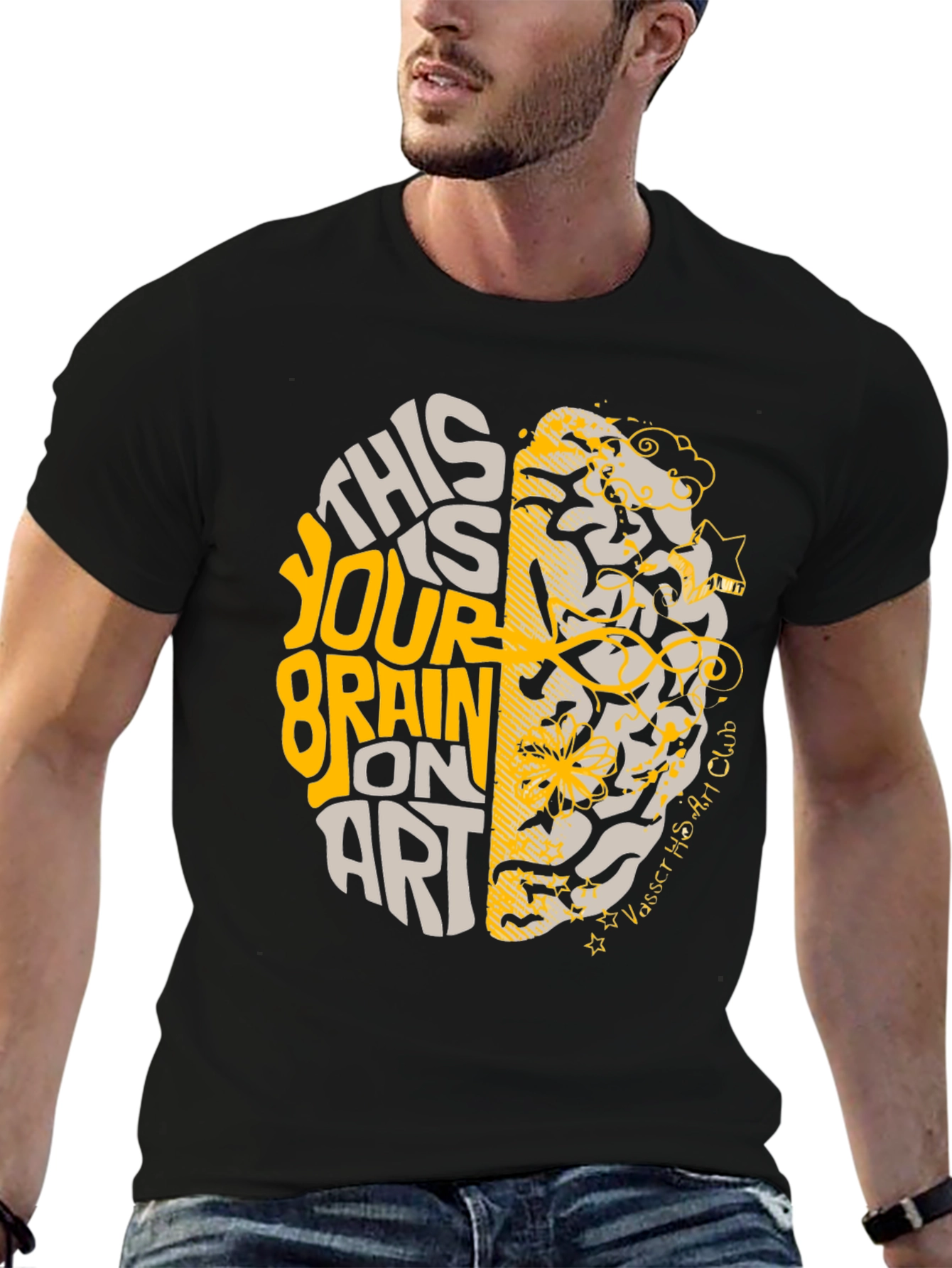 Brain on Art Graphic Tee - Stylish Creativity T-Shirt - 6