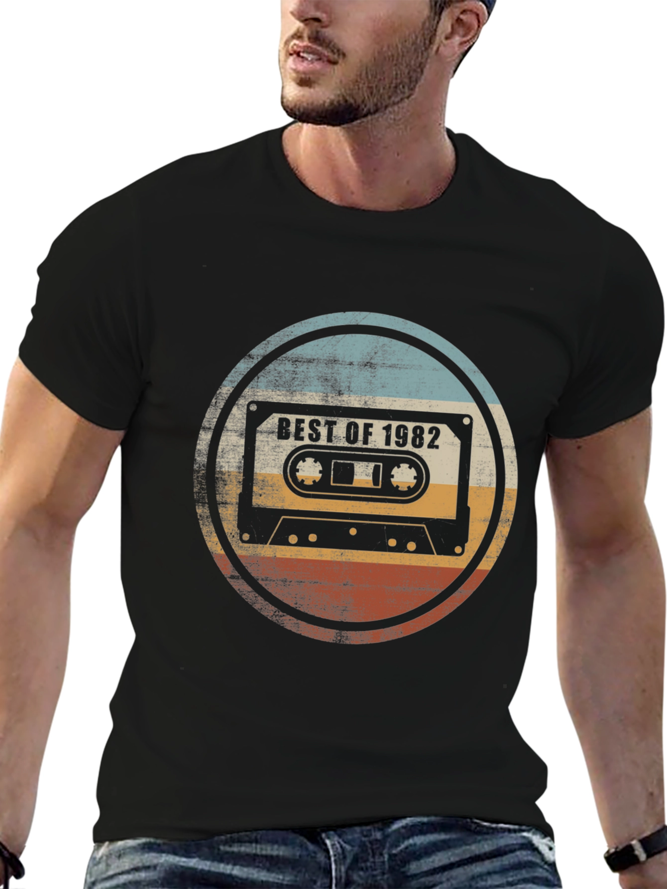 Black Best of 1982 Cassette Tape Graphic Tee view 6