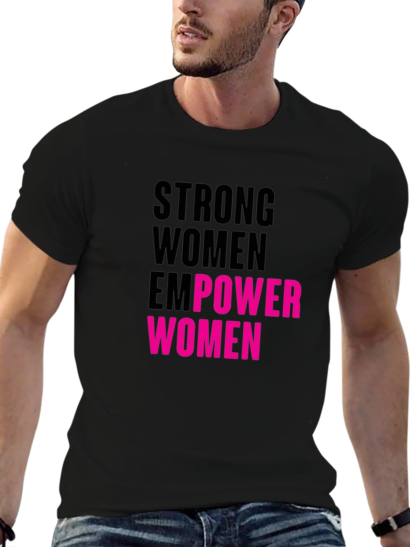 Strong Women Empower Women Graphic Tee - Black - 6