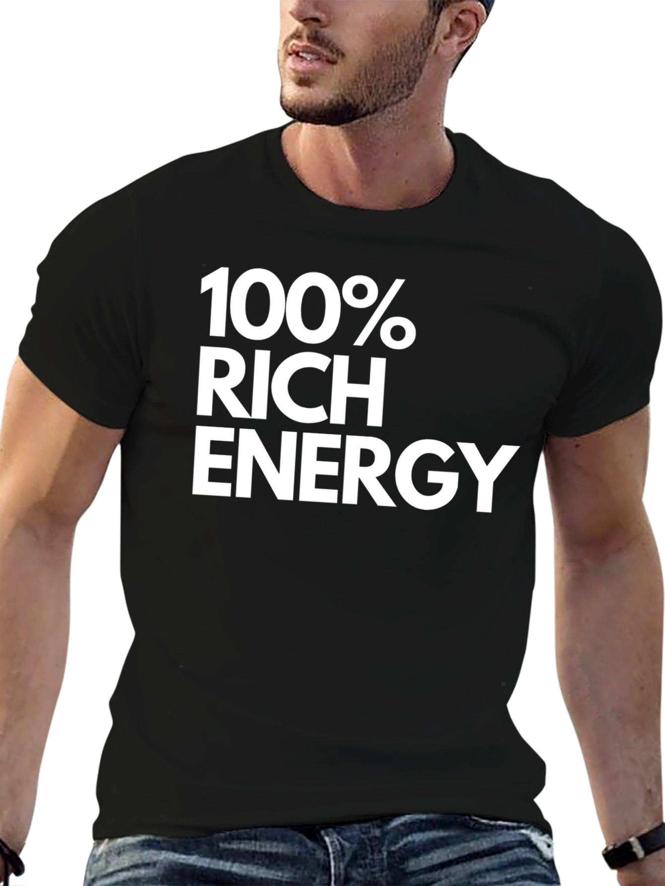 Black 100% Rich Energy Graphic Tee view 6
