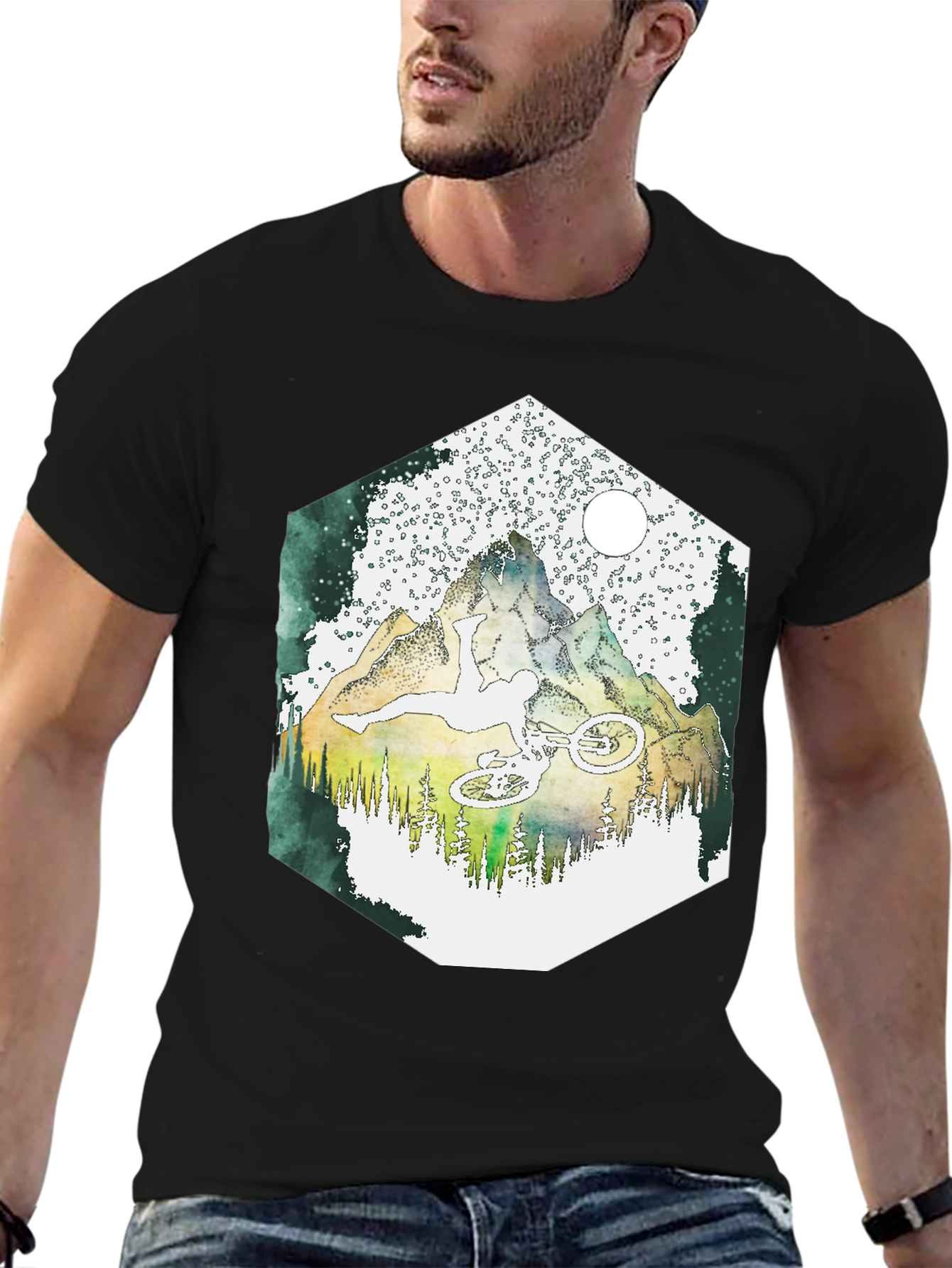 Black Mountain Biker Graphic Tee - Adventure Ready! view 6