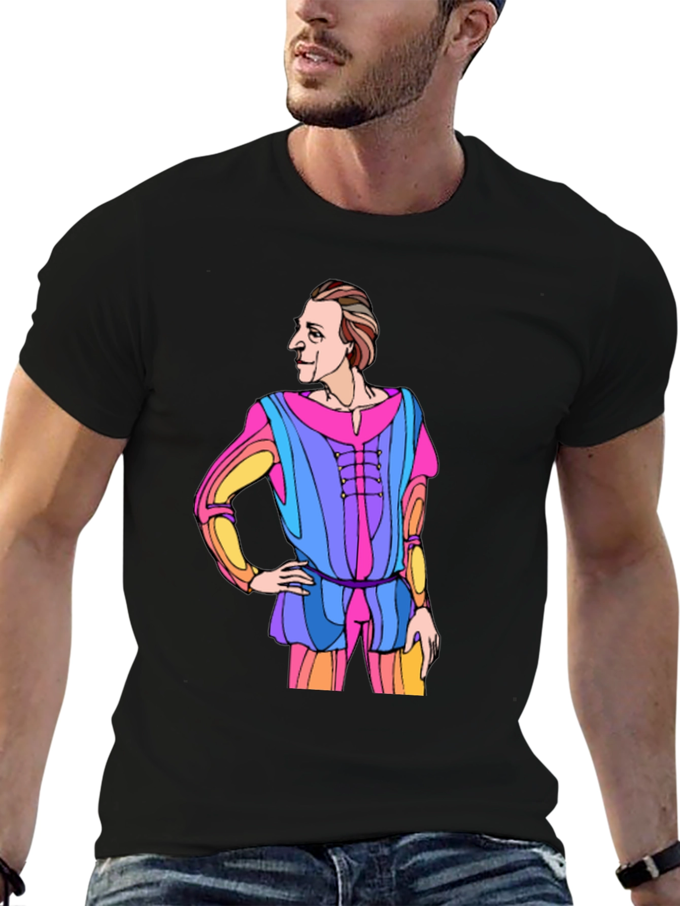 Black Renaissance Man Black Graphic Tee view 6