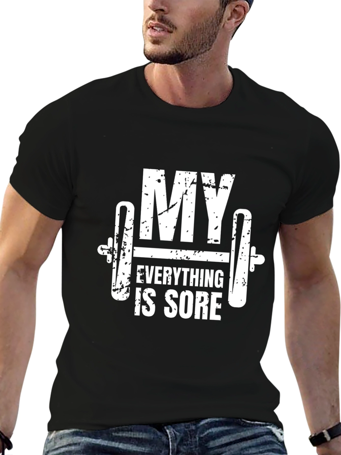 Black My Everything Is Sore Gym T-Shirt view 6