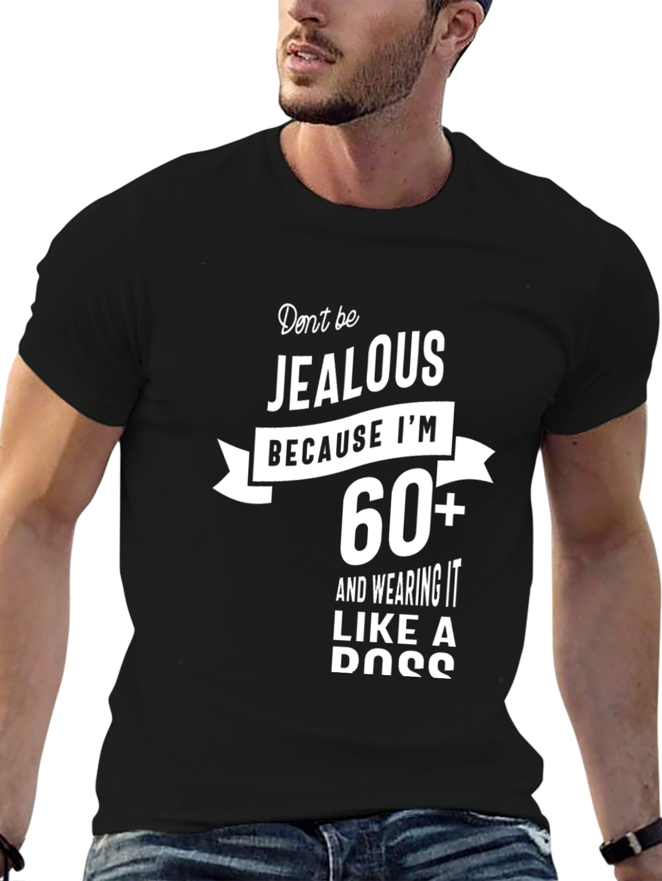 Black 60+ and Wearing It Like a Boss T-Shirt view 6