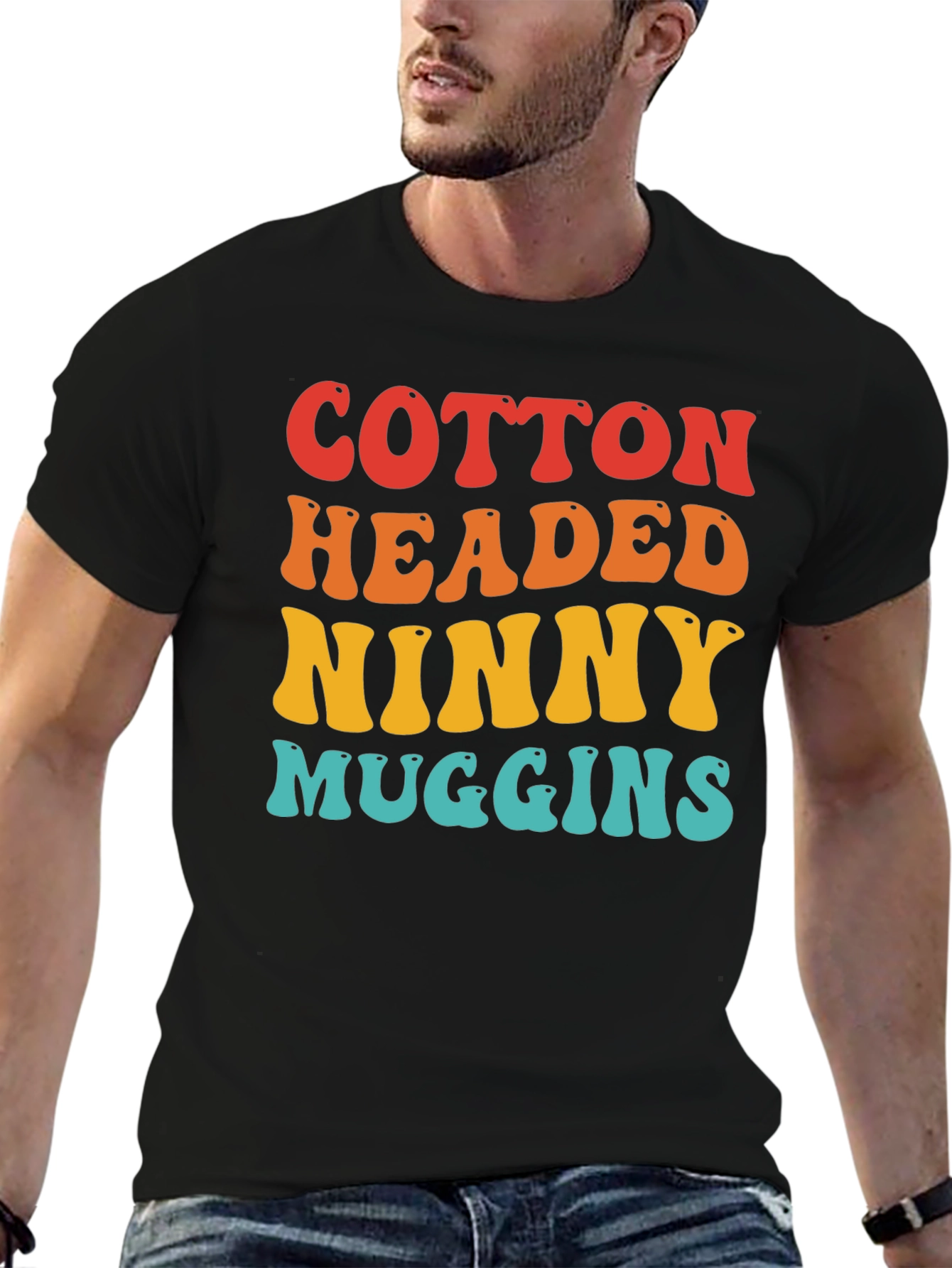 Black Cotton Headed Ninny Muggins Graphic Tee view 6