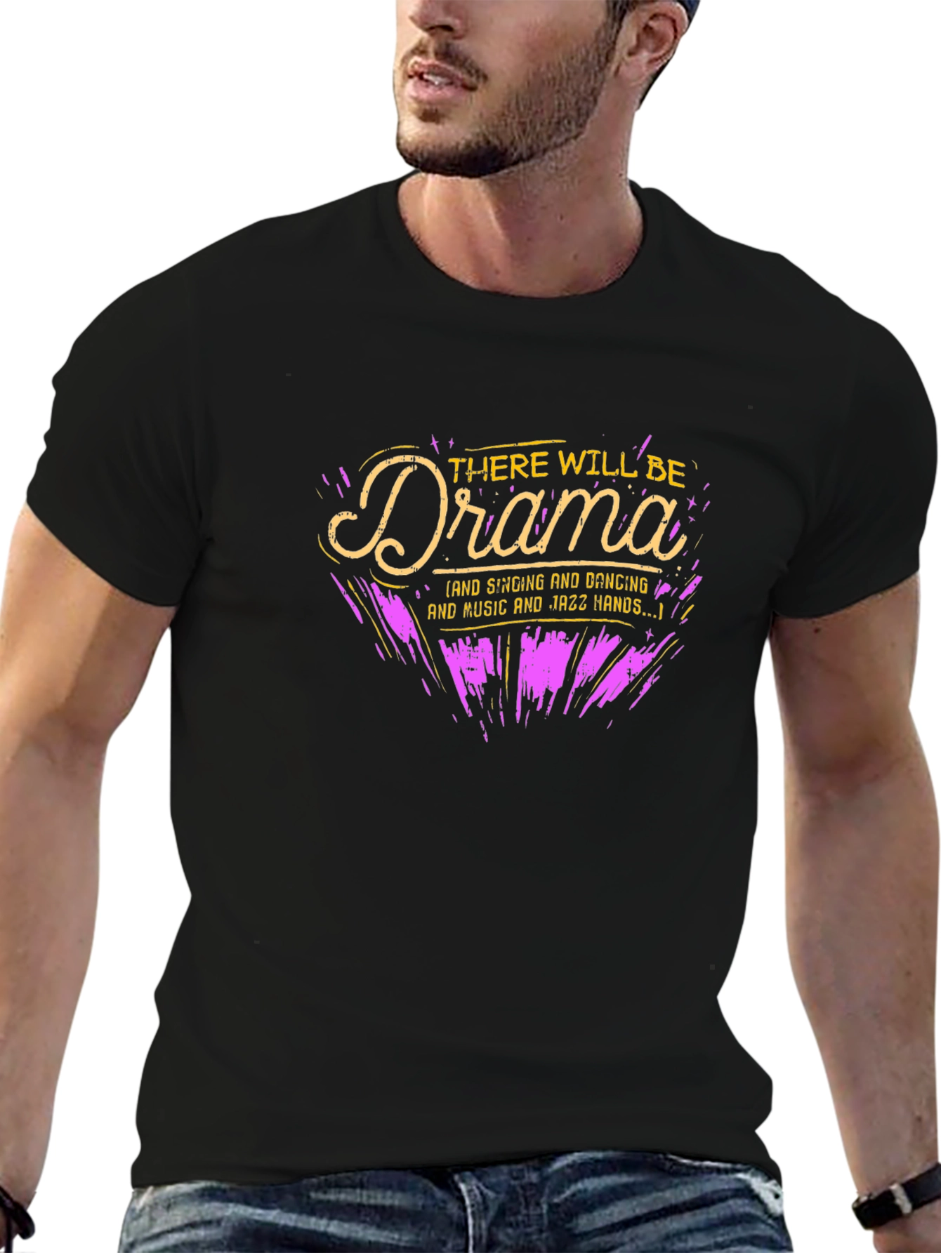 Black There Will Be Drama T-Shirt view 6