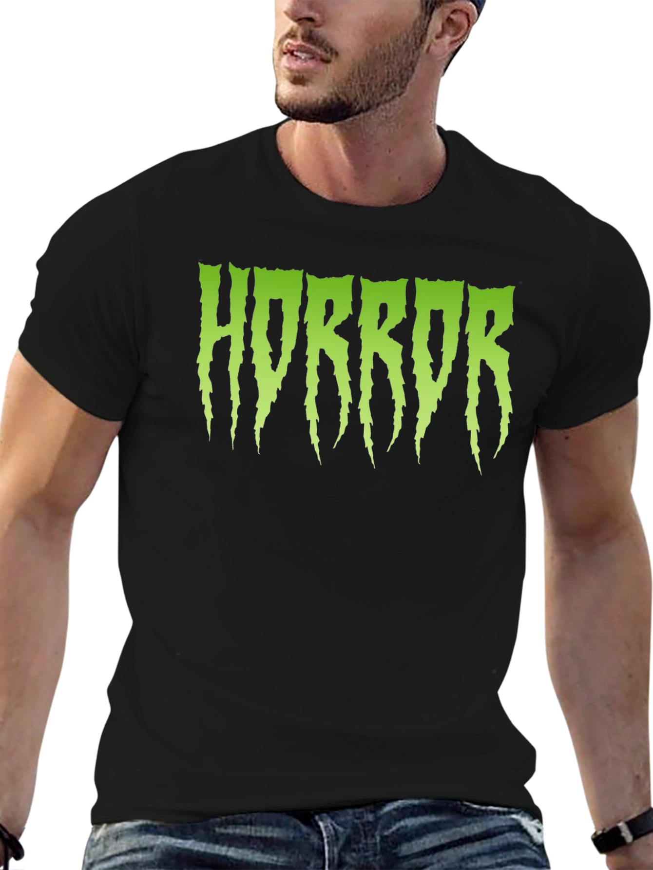 Black Horror Drip Graphic T-Shirt - Spooky Season Essential view 6