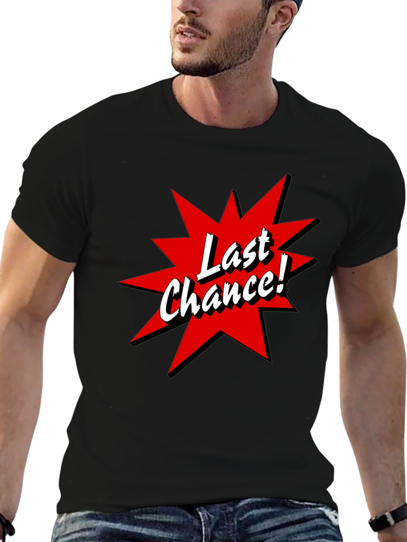 Black Last Chance T-Shirt - Black Tee view 6