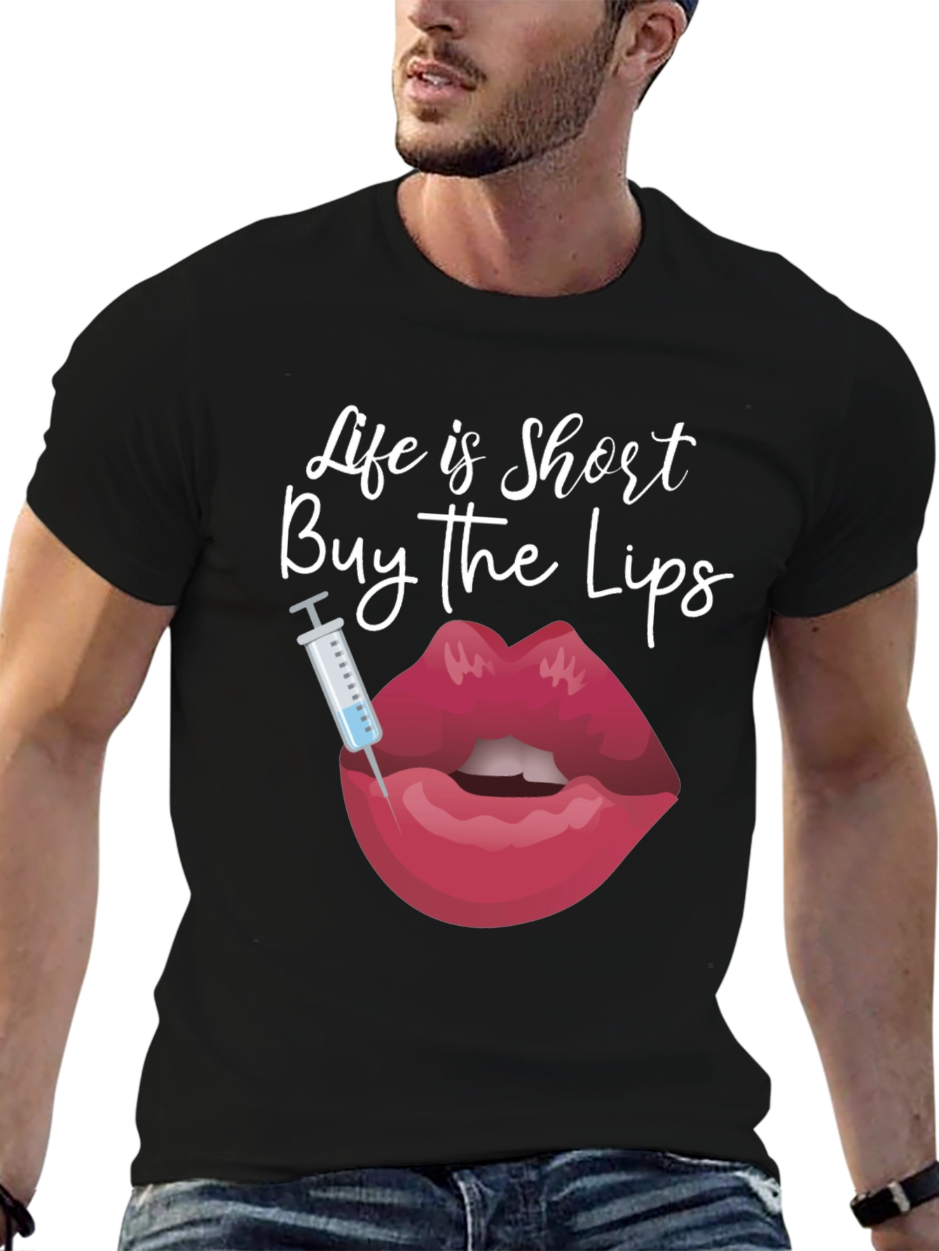 Black Life is Short Buy the Lips T-Shirt view 6