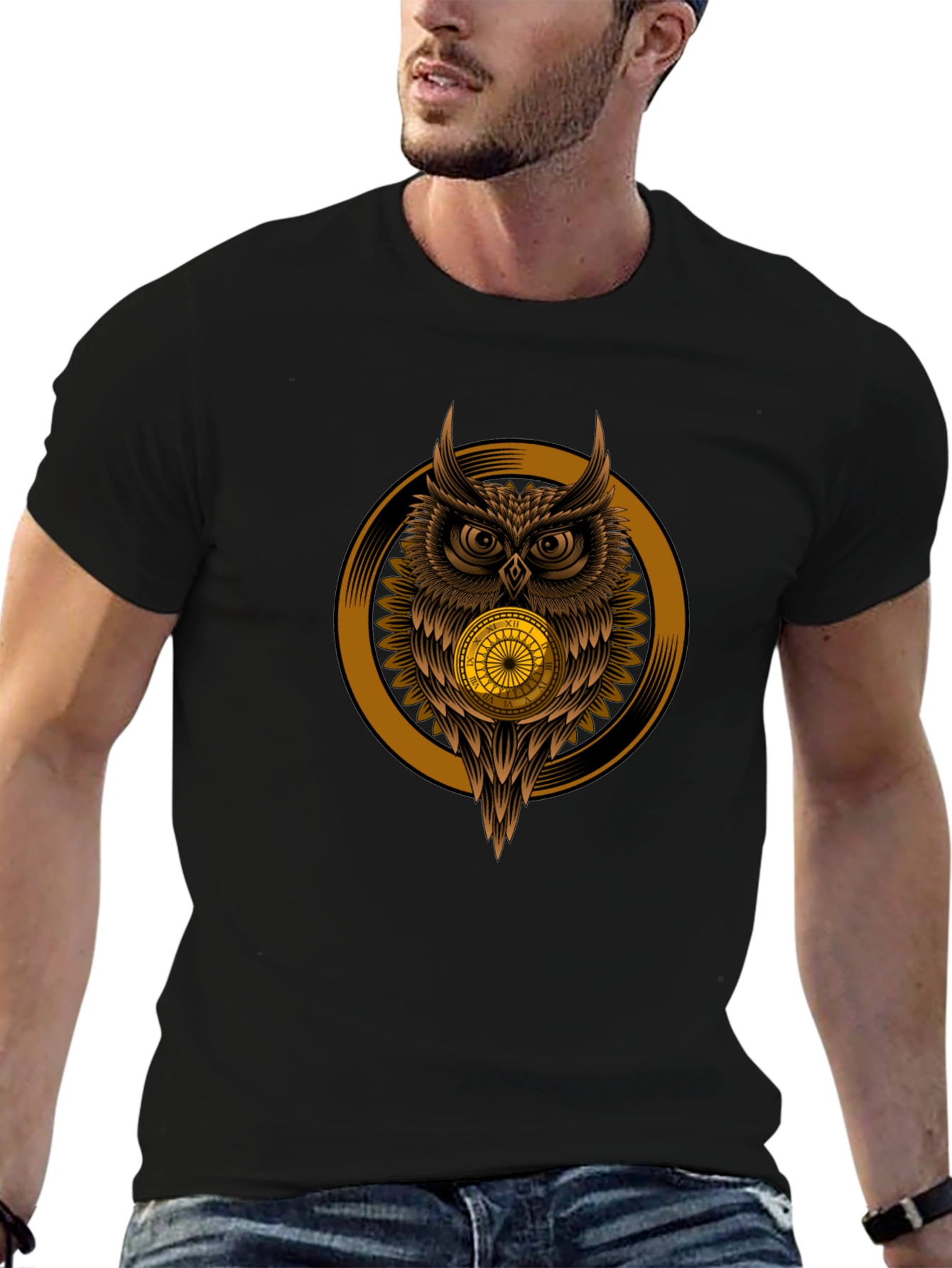 Black Owl Time T-Shirt view 6