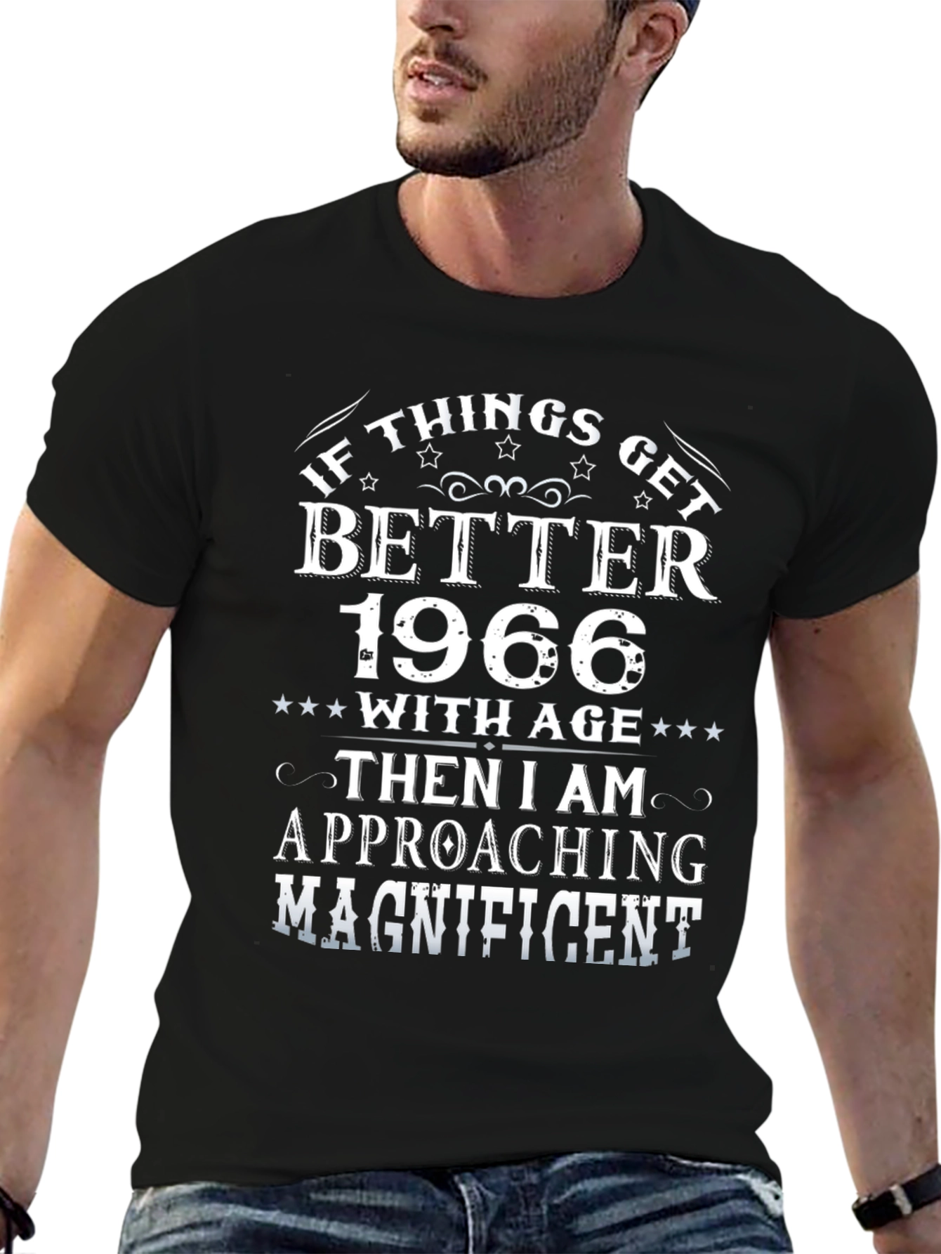 Black Funny 1966 Birthday T-Shirt - If Things Get Better With Age view 6