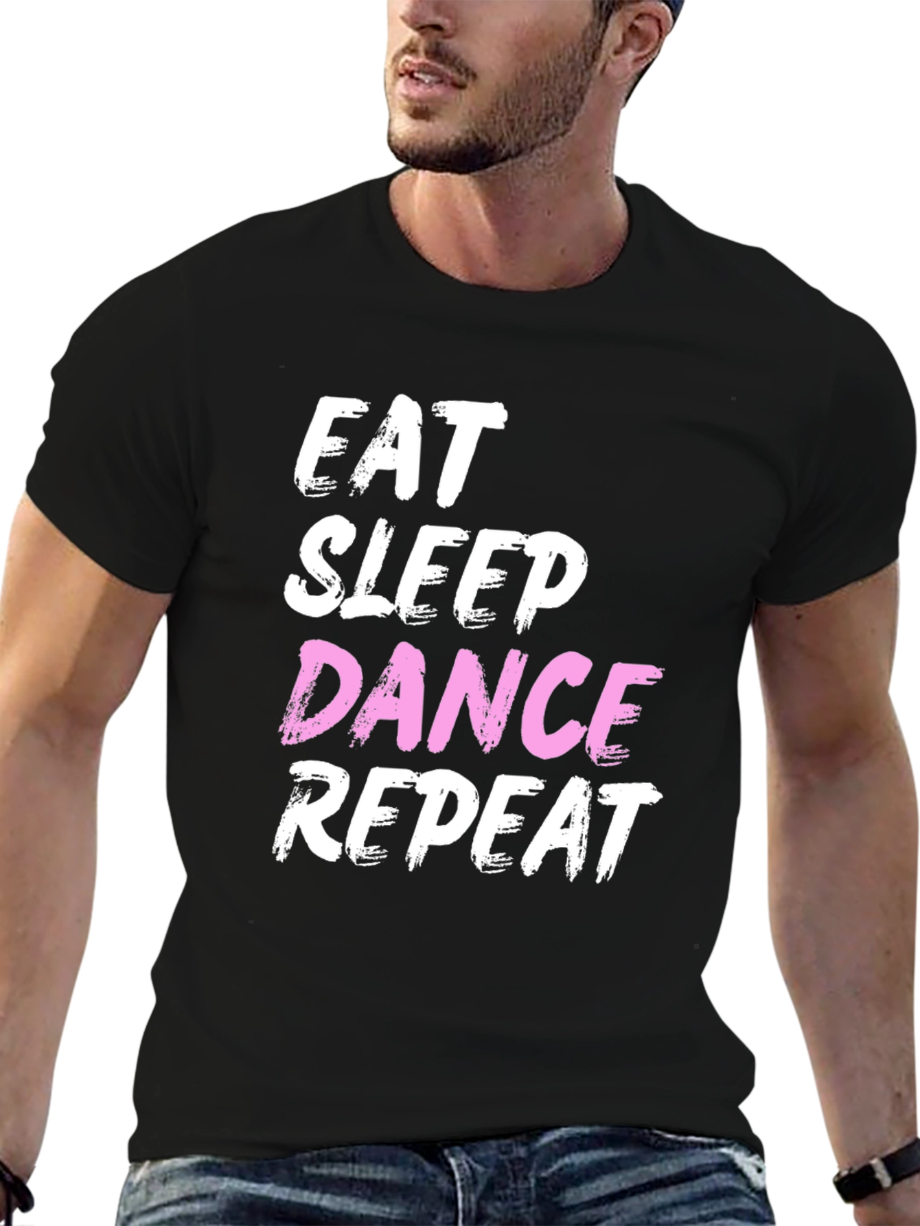 Black Eat Sleep Dance Repeat Graphic Tee view 6
