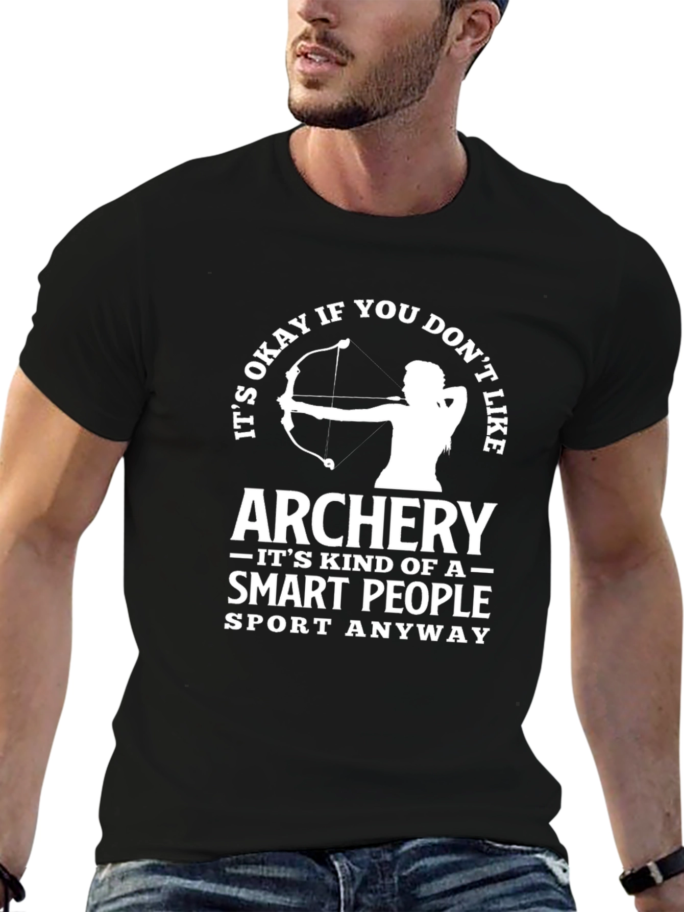 Black Archery Smart People Sport T-Shirt view 6