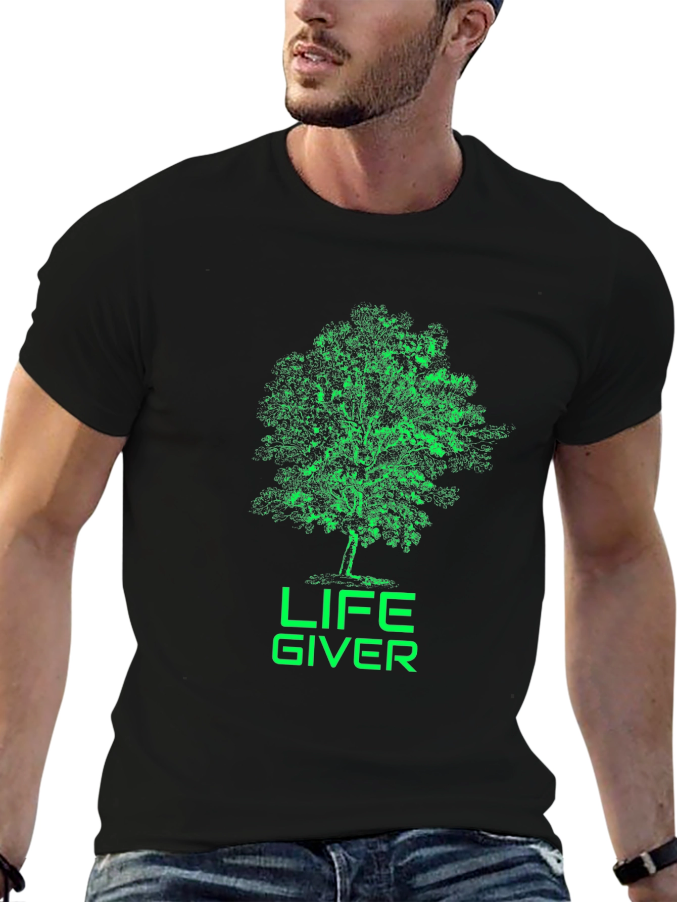 Black Life Giver Tree Graphic Tee view 6