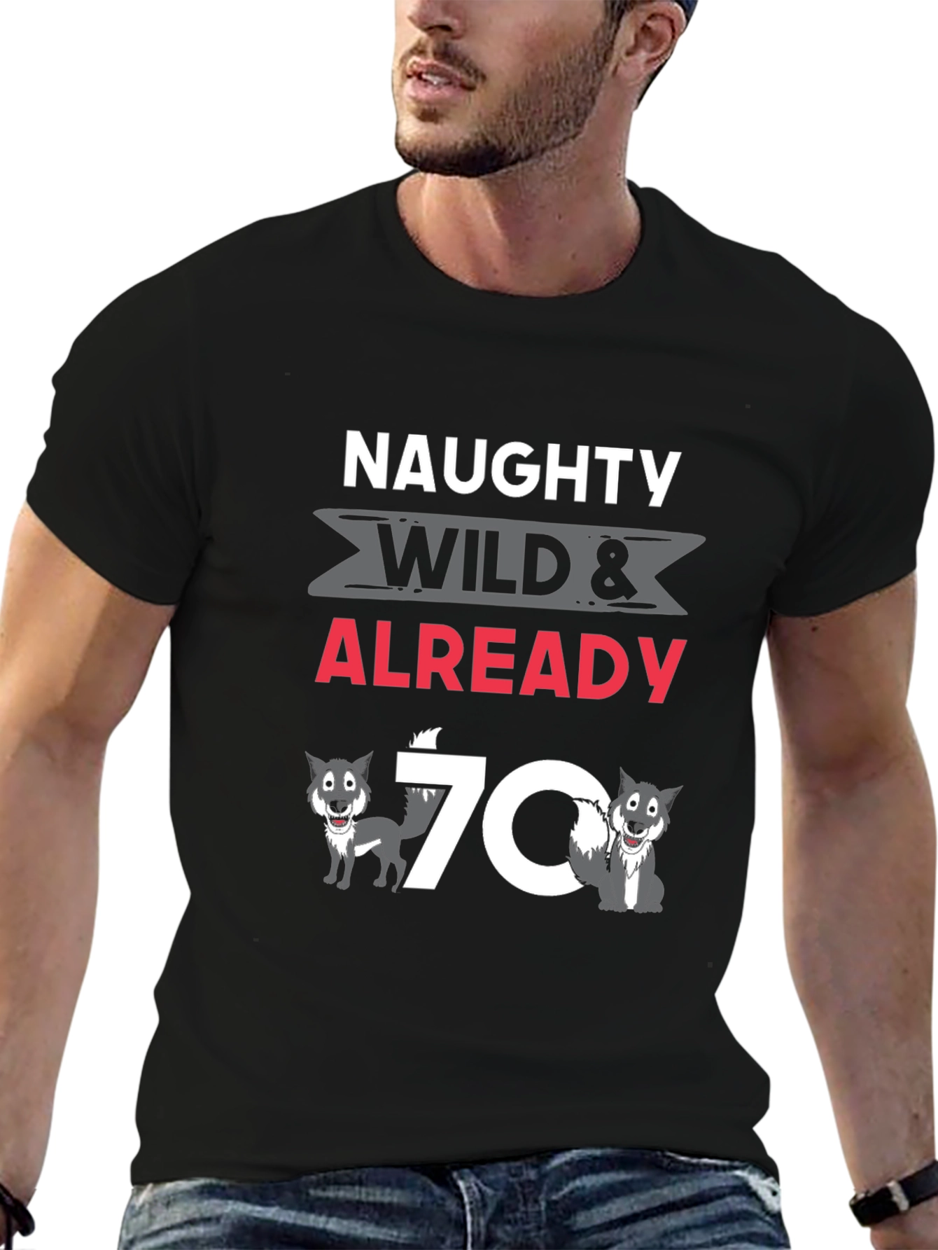 Black Naughty Wild & Already 70 T-Shirt view 6