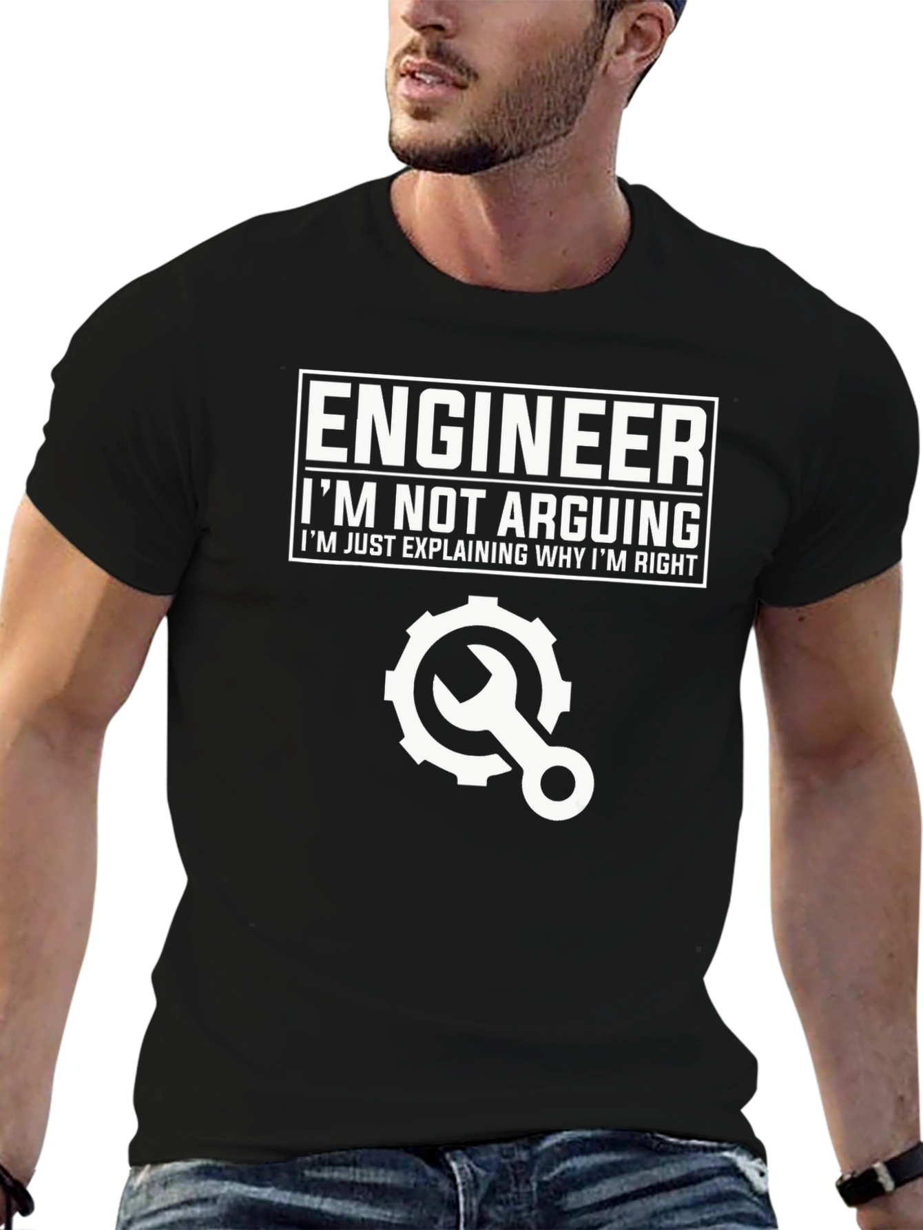 Black Engineer T-Shirt: I'm Not Arguing, Explaining Why I'm Right view 6