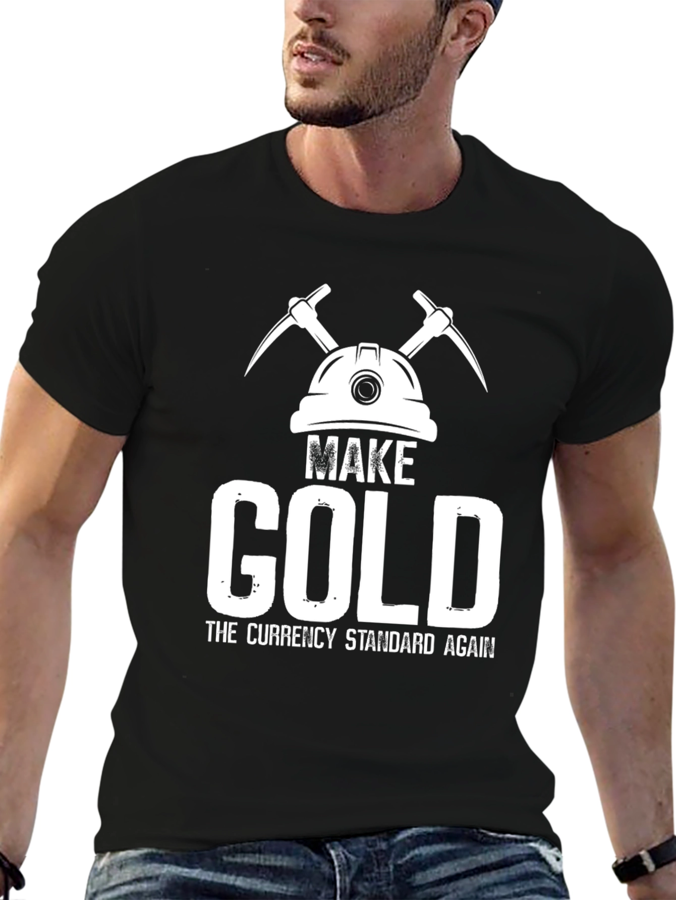 Black Make Gold The Currency Standard Again T-Shirt view 6