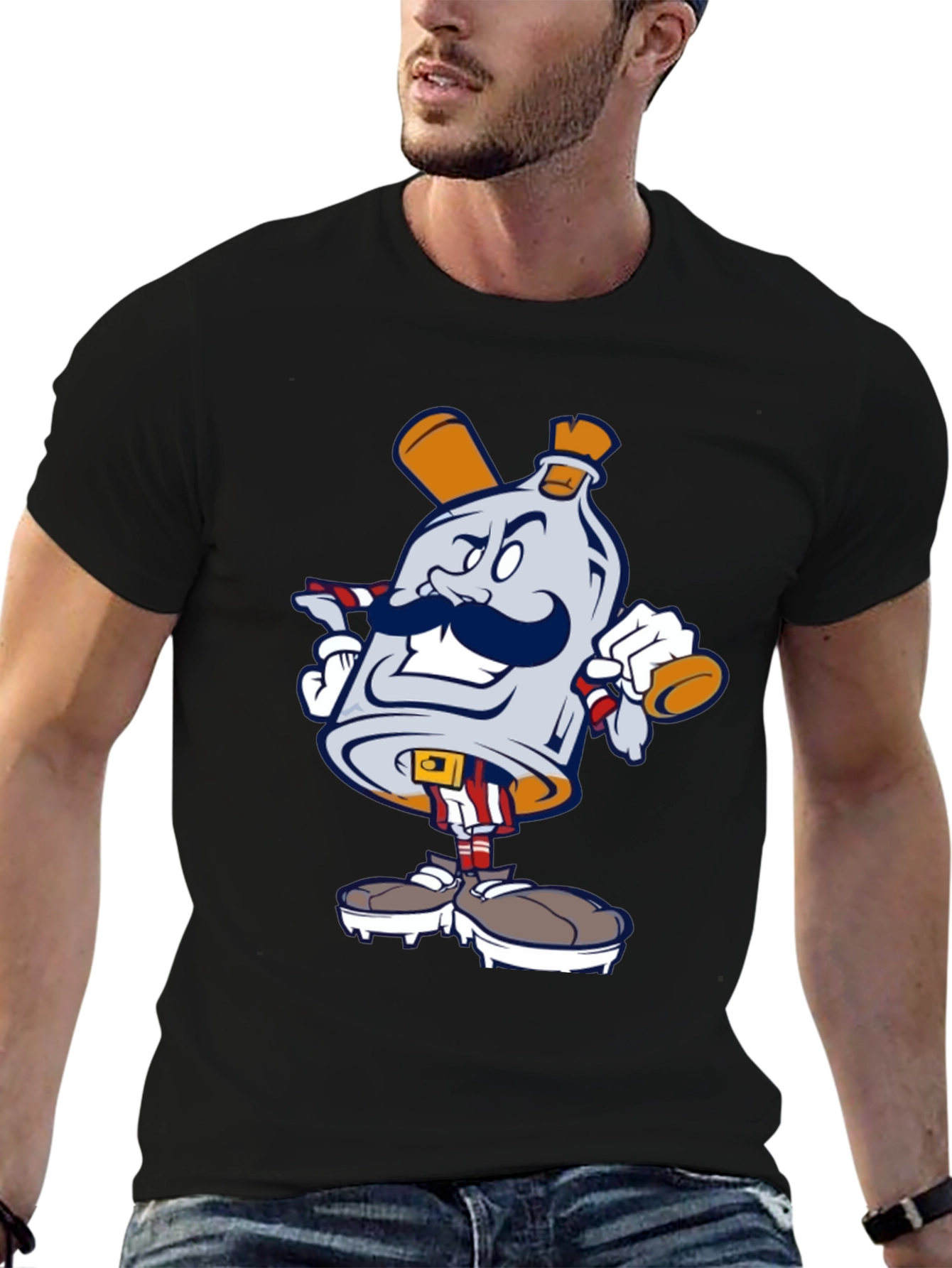Black Cartoon Character T-Shirt view 6