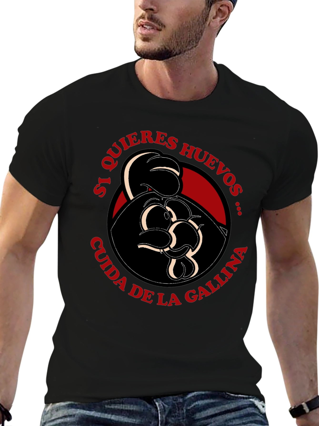 Black Humorous Spanish Saying T-Shirt view 6