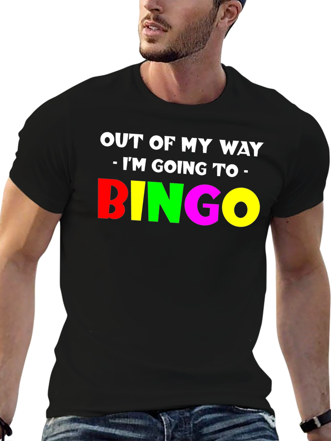 Black Bingo T-Shirt - Out of My Way! view 6