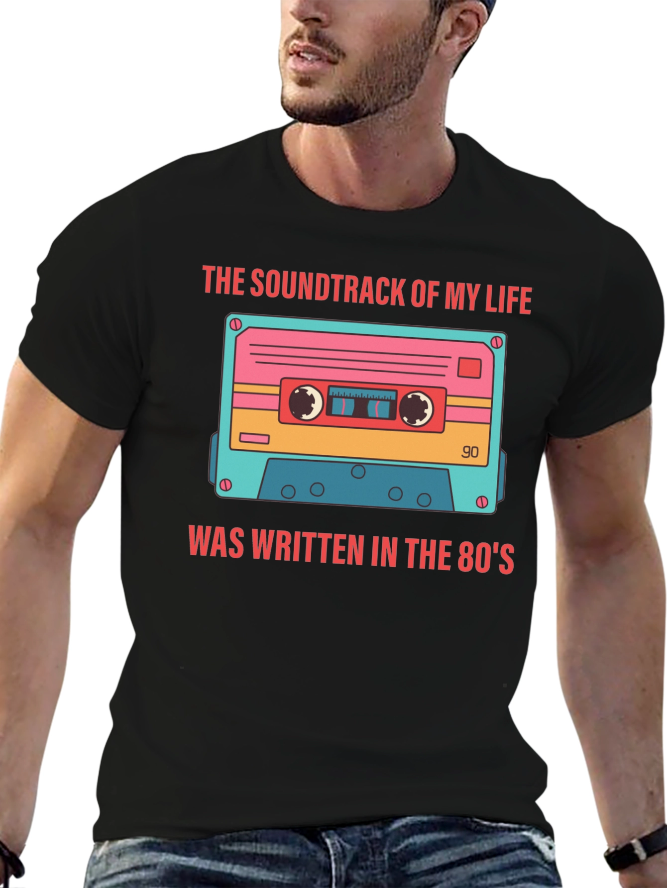 Black Retro 80's Mixtape T-Shirt view 6