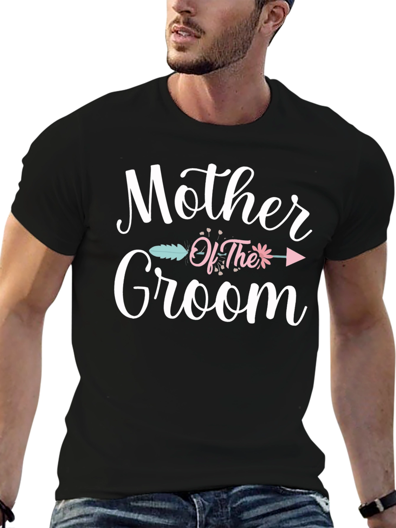 Black Mother of the Groom Graphic T-Shirt view 6