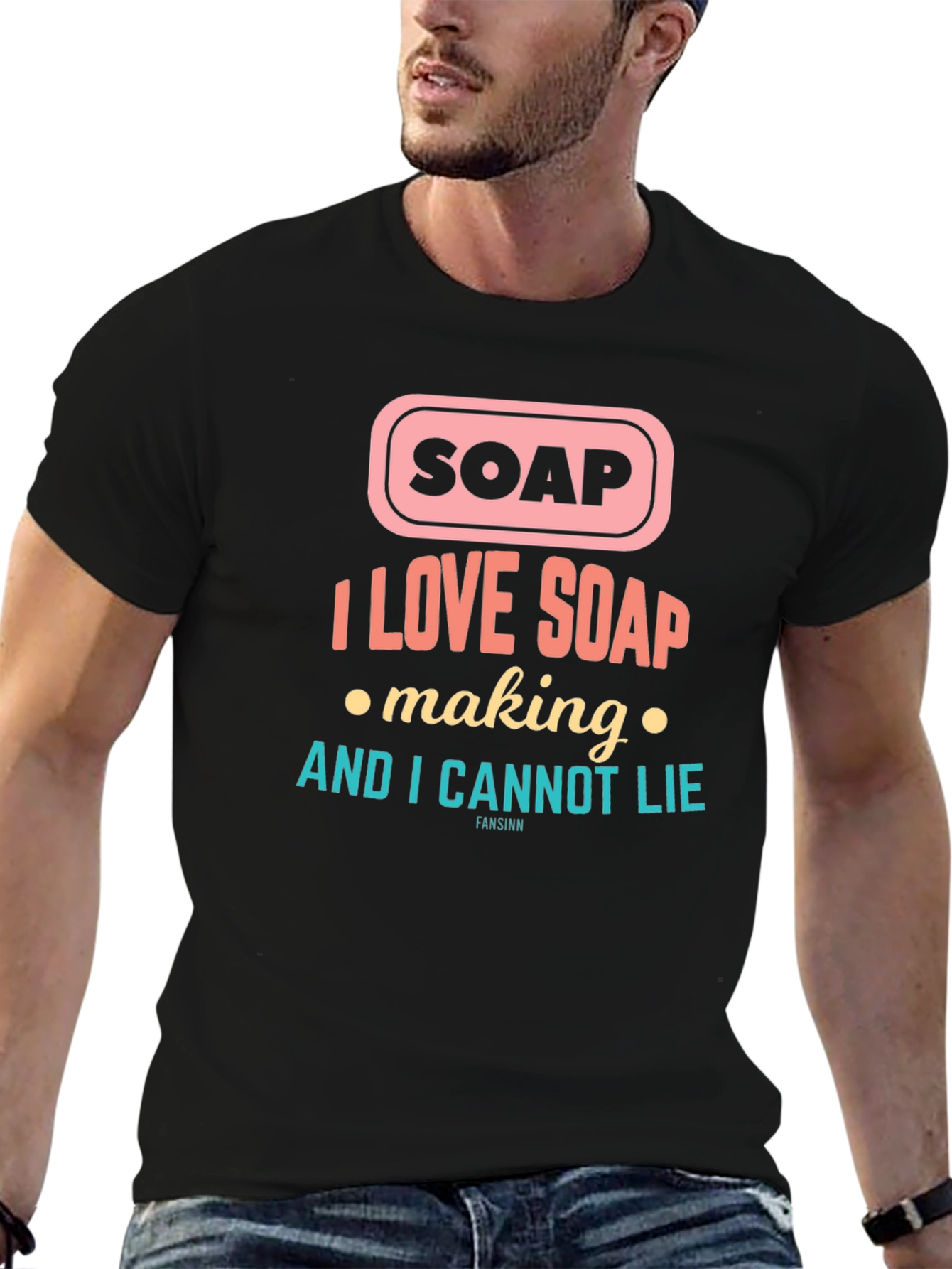 Black Soap Lover's T-Shirt: I Love Soap Making view 6