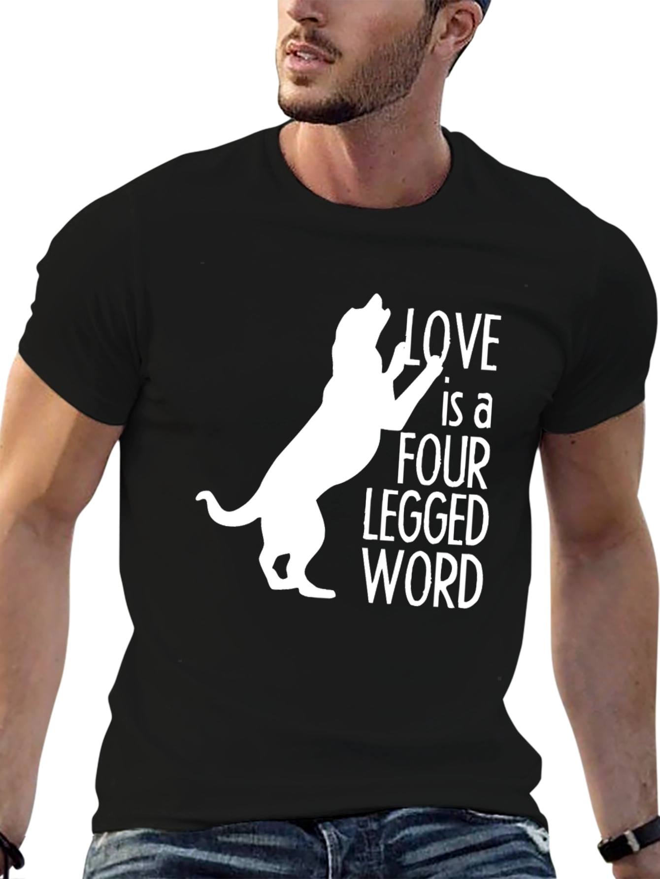 Black Love is a Four Legged Word T-Shirt view 6