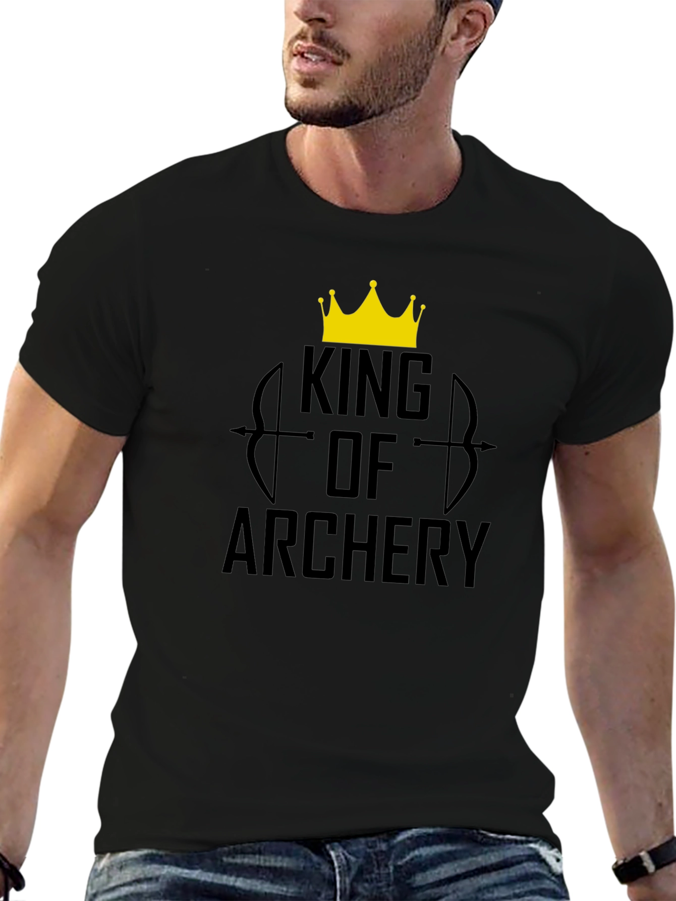 Black King of Archery Black T-Shirt view 6