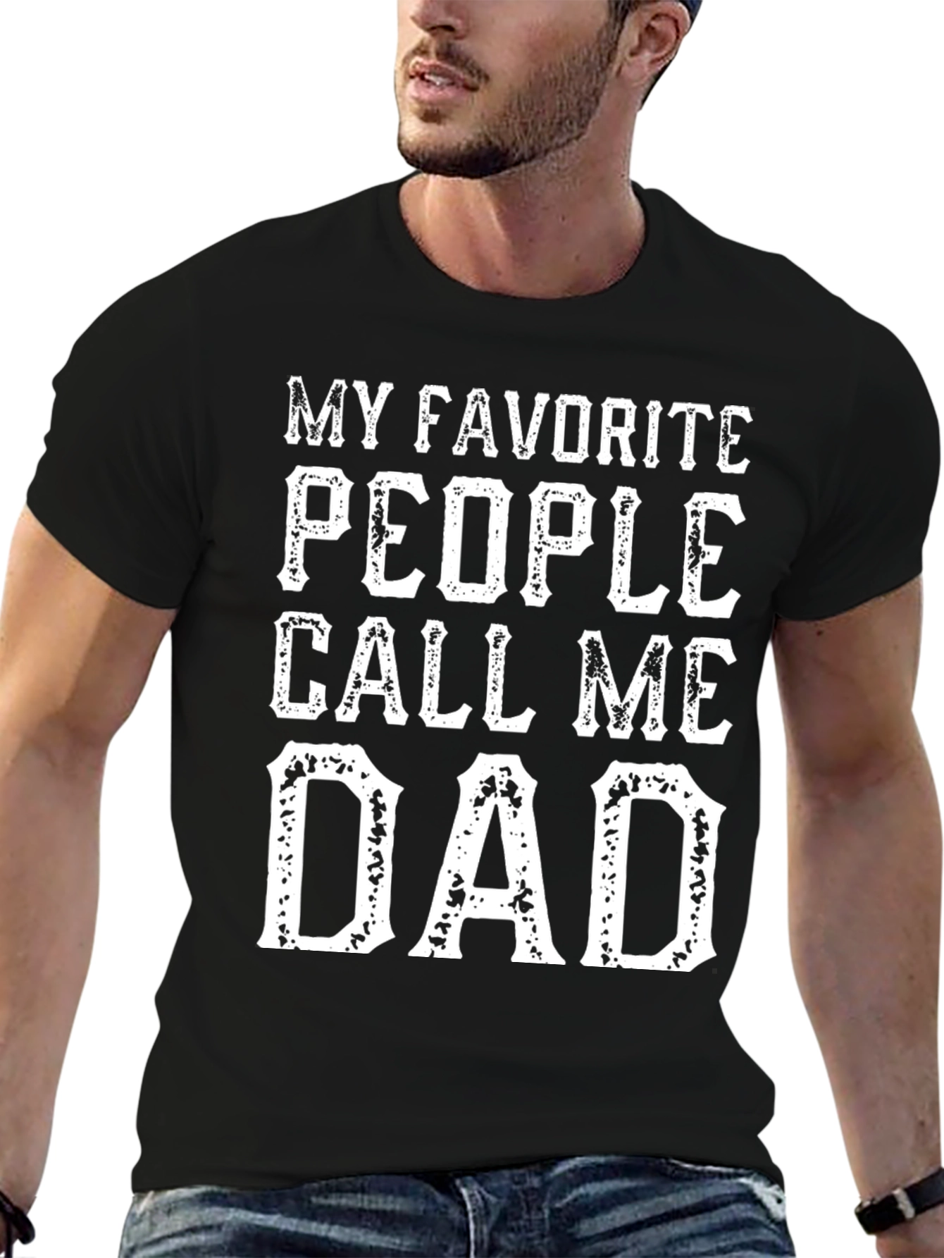 Black My Favorite People Call Me Dad T-Shirt view 6