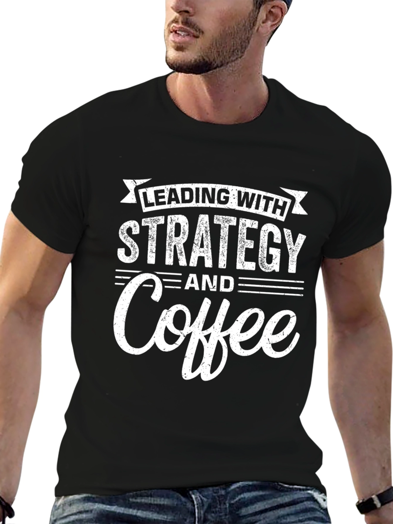 Black Strategy & Coffee T-Shirt - Leadership Tee view 6
